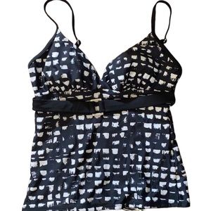 The Collection Women’s Tankini top black and white size 8